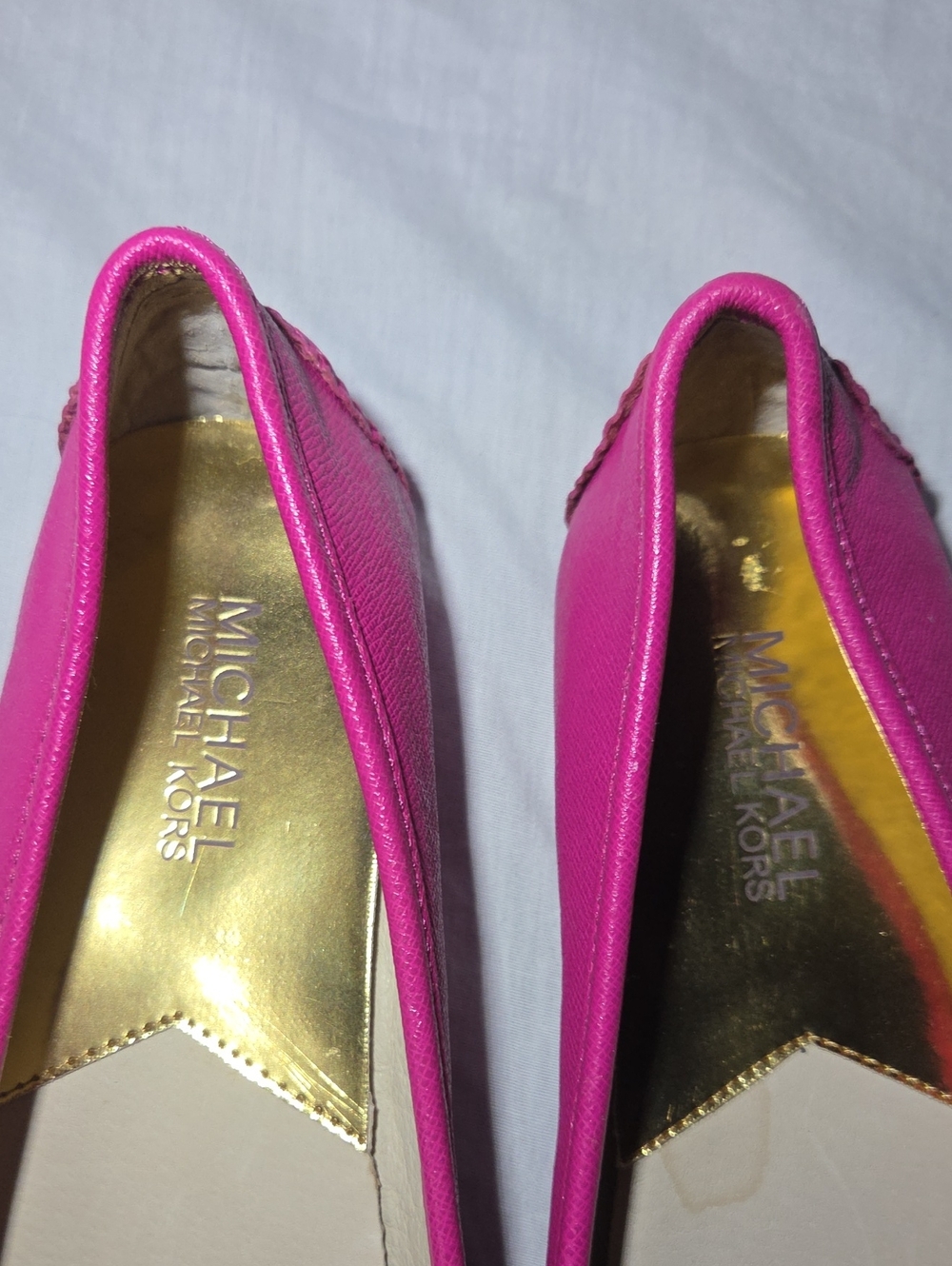 MICHAEL KORS Pink Fuchsia Fulton Ballet Flats 8 1/2 Moccasins Loafers NEW 8.5 - Picture 3 of 8